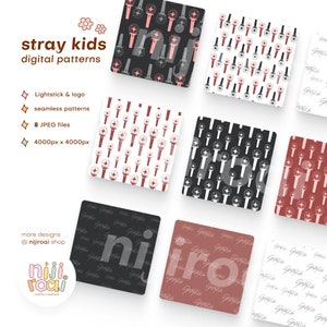 Stray Kids Kpop Digital Pattern, wallpaper pack for merch
