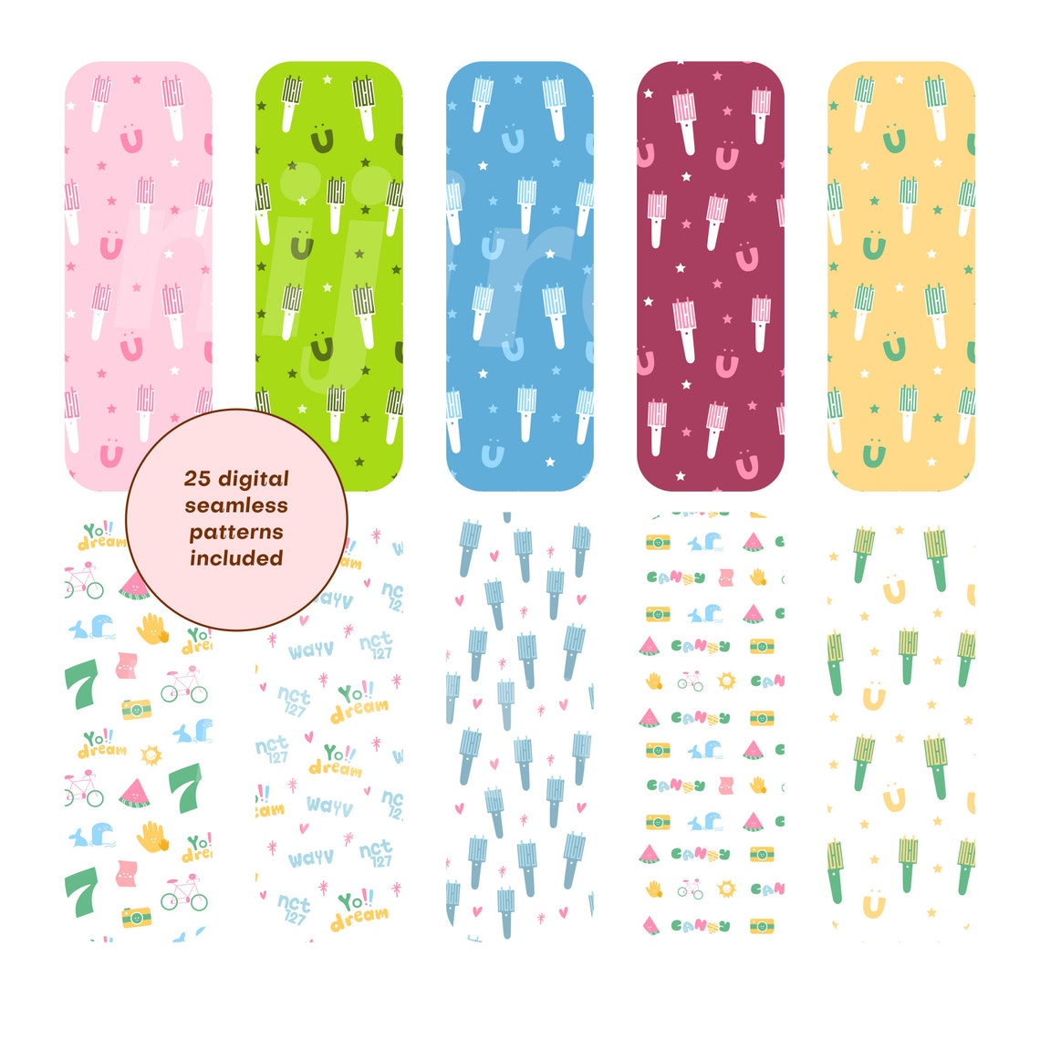 Nct Pattern NCT Dream, NCT 127 Kpop Digital Pattern, Nctzens Wallpaper Pack - Etsy