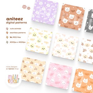 Joli motif numérique Kpop Ateez Aniteez, lot de papiers peints