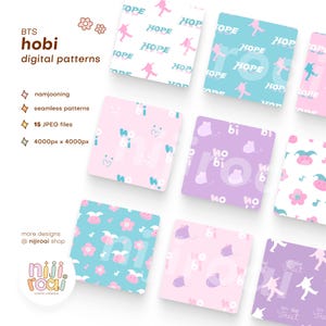 BTS Hobi Hope on the Street Jack in the Box Kpop digitaal patroon, behangpakket