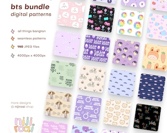 BTS Bundle Kpop Digital Patterns, wallpaper pack