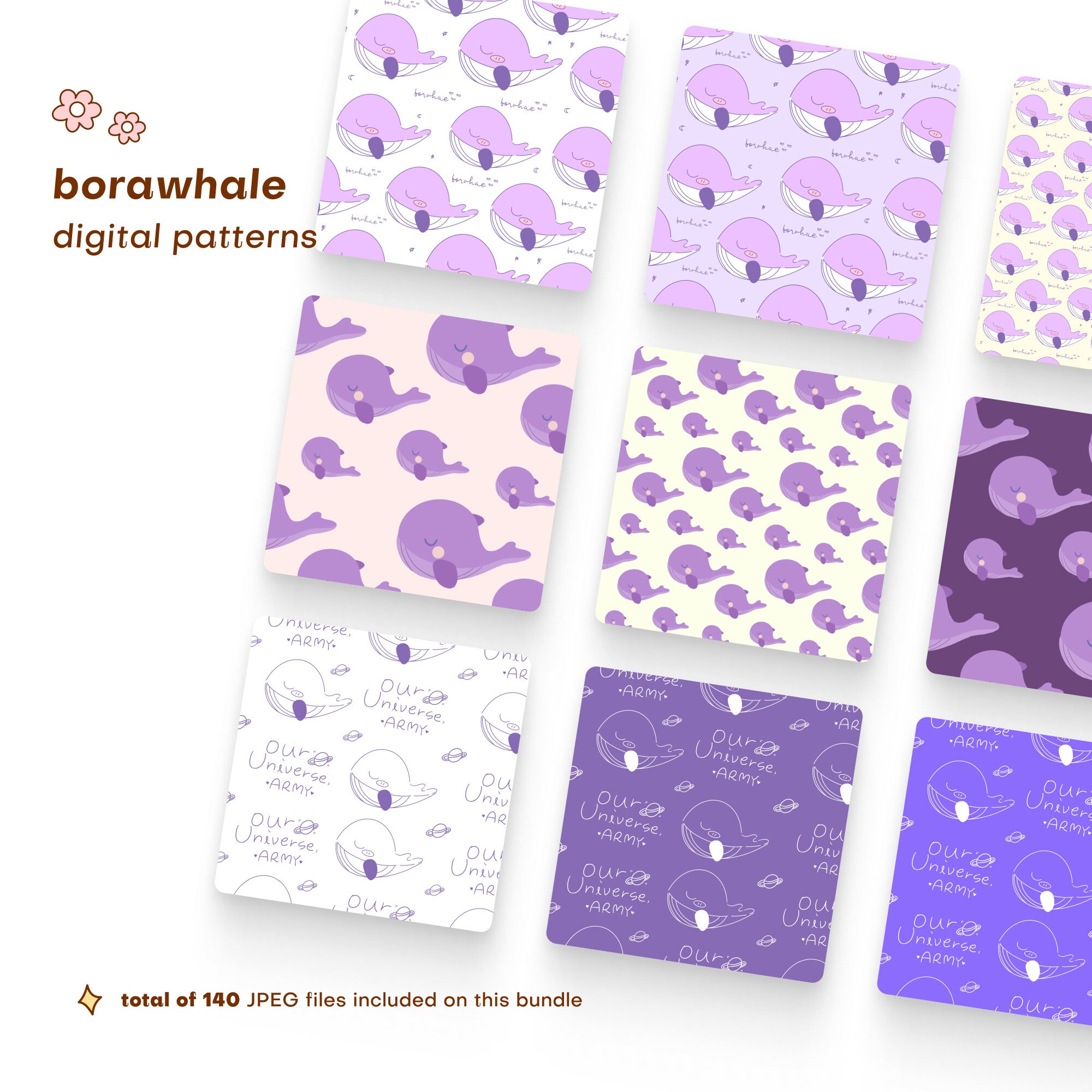 BTS Bundle Kpop Digital Patterns, Wallpaper Pack - Etsy