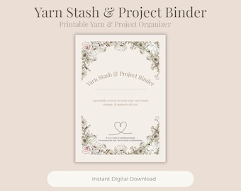 Boho Yarn Stash Binder | Knitting Crochet Organizer (PDF)