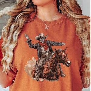 Rodeo Cowboy Skeleton PNG, Retro Western Desert Wild West Sublimation, Clipart, Instant Download, Digital Download, Shirt Design Graphic Art
