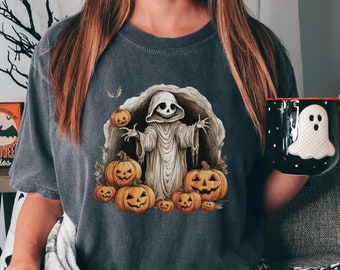 Witch Skeleton Halloween PNG, Spooky Season Ghost, Fall Pumpkin, Sublimation, Instant Download Digital Download Shirt Design Graphic Art
