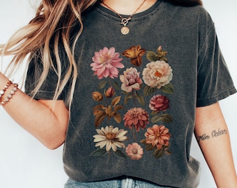 Gothic Flowers PNG, Vintage Boho Wild Flower, Wildflower Botanical Floral, Instant Download, Digital Download, Shirt Design, Graphic Art