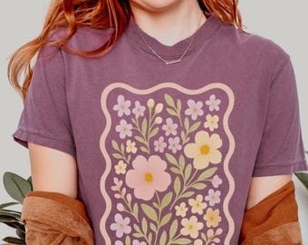 Coquette Boho Wildflowers PNG, Cottagecore Wild Flower, Naturbotaniska Blommor, Sublimering, Digital Nedladdning, Skjortadesign, Grafisk Konst