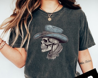 Cowboy Skull PNG, Retro Wild West Skeleton Skull, Western Sublimation Design, Instant Download, Digital Download, Shirt Design Graphic Art