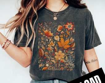 Rustieke aquarel bloemen PNG, herfstbloemen, natuur botanische bloemen, Instant Download, Digitale download, Shirtdesign, Grafische kunst