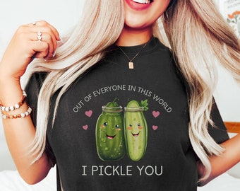 Cute Pickle Valentine PNG, Funny Pickle Love Announcement Sublimation, Digital Download, Shirt Design, Graphic Art