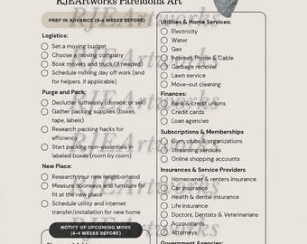 Checkliste für den Umzug | Sofort Download