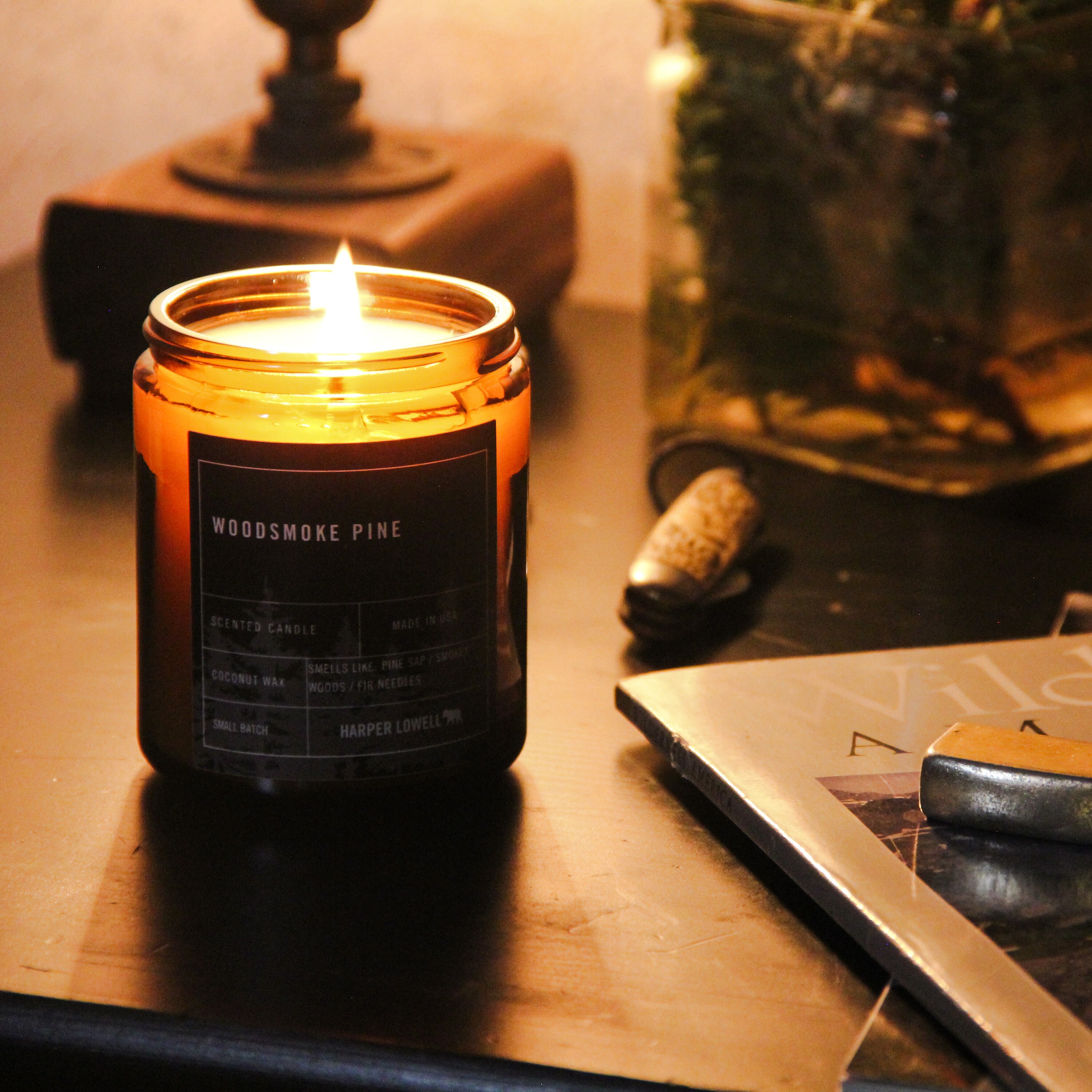 Spiced Leather Candle Masculine Leather Candle Men's Candles Natural