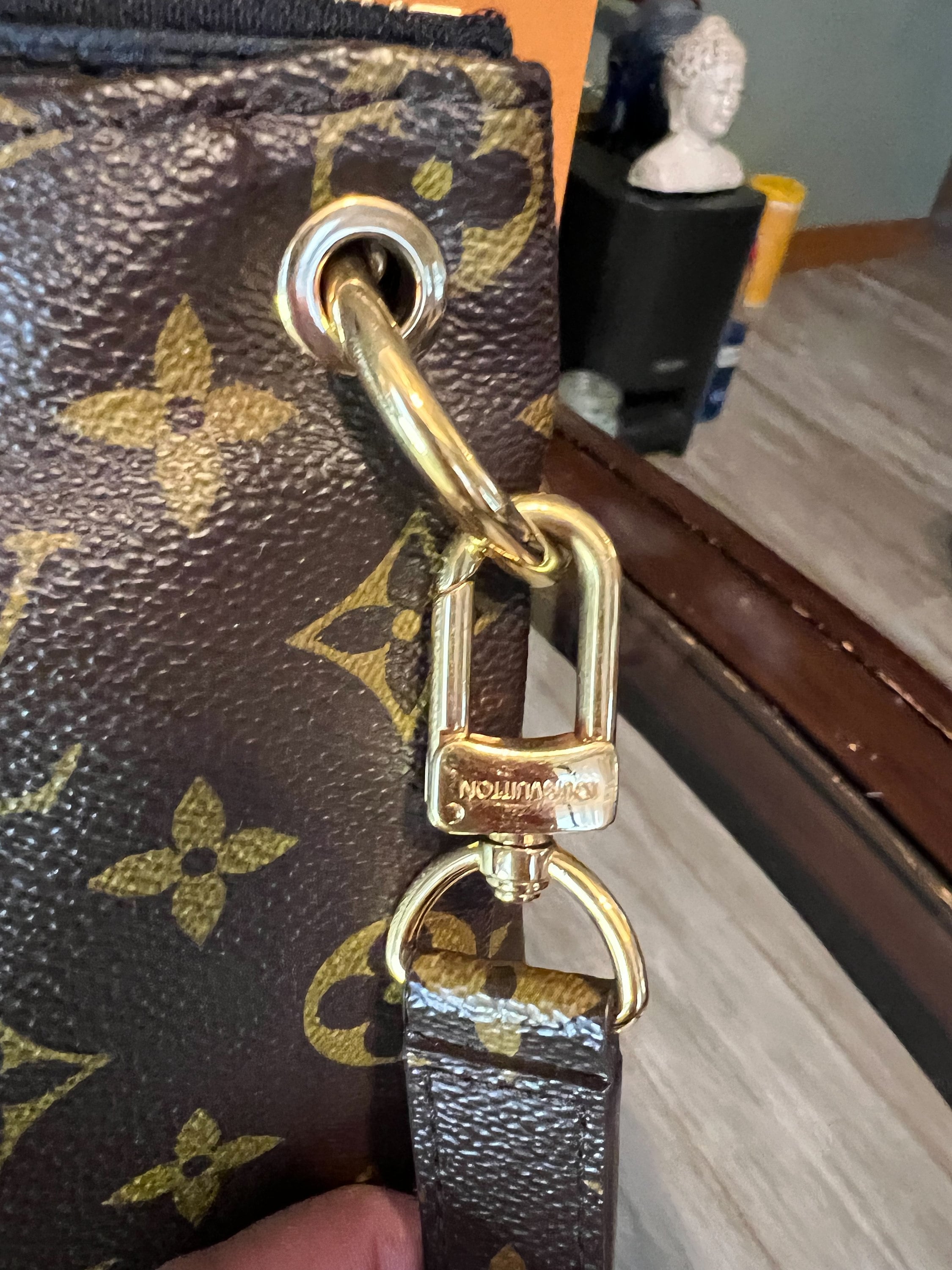 SOLD Fav! LV Black Monogram Pallas Pochette (Employee Bag) in