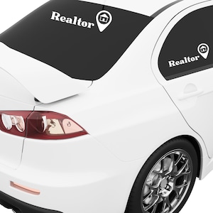 Realtor Decal, Real Estate Decal for Mirrors, Plastic, Metal, & More, Realtor Marketing Decal, Real Estate Life, Many Sizes Available.
