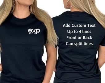 Customizable Exp Realty Unisex T-Shirt, Add Custom Text, Exp Realtor Marketing T-Shirt, Real Estate Unisex T-Shirt, Exp Realtor Clothing.