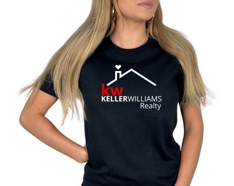 Kw Keller Williams Realty Roof & Heart Unisex T-Shirt, Real Estate Unisex T-Shirt, Kw Clothing, Realtor Marketing T-Shirt, Vinyl Design.