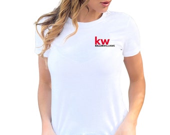 Kw Keller Williams Logo Ladies Junior Fit T-Shirt, Kw Agent Real Estate T-Shirt, Keller Williams Fitted T-Shirt, Please Read Description.