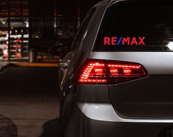 RE/MAX Decal: Permanent Outdoor, Multi-Surface Vinyl.