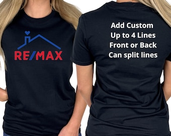 Customizable REMAX Roof & Heart Design T-Shirt: Gildan Unisex Tee, Add Custom Text, Vinyl Design.