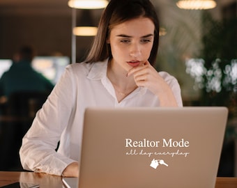 Realtor Mode All Day Everyday Car Decal, Realtor Decal, Real Estate Marketing Decal, Made for Plastic, Mirrors, Metal & More.