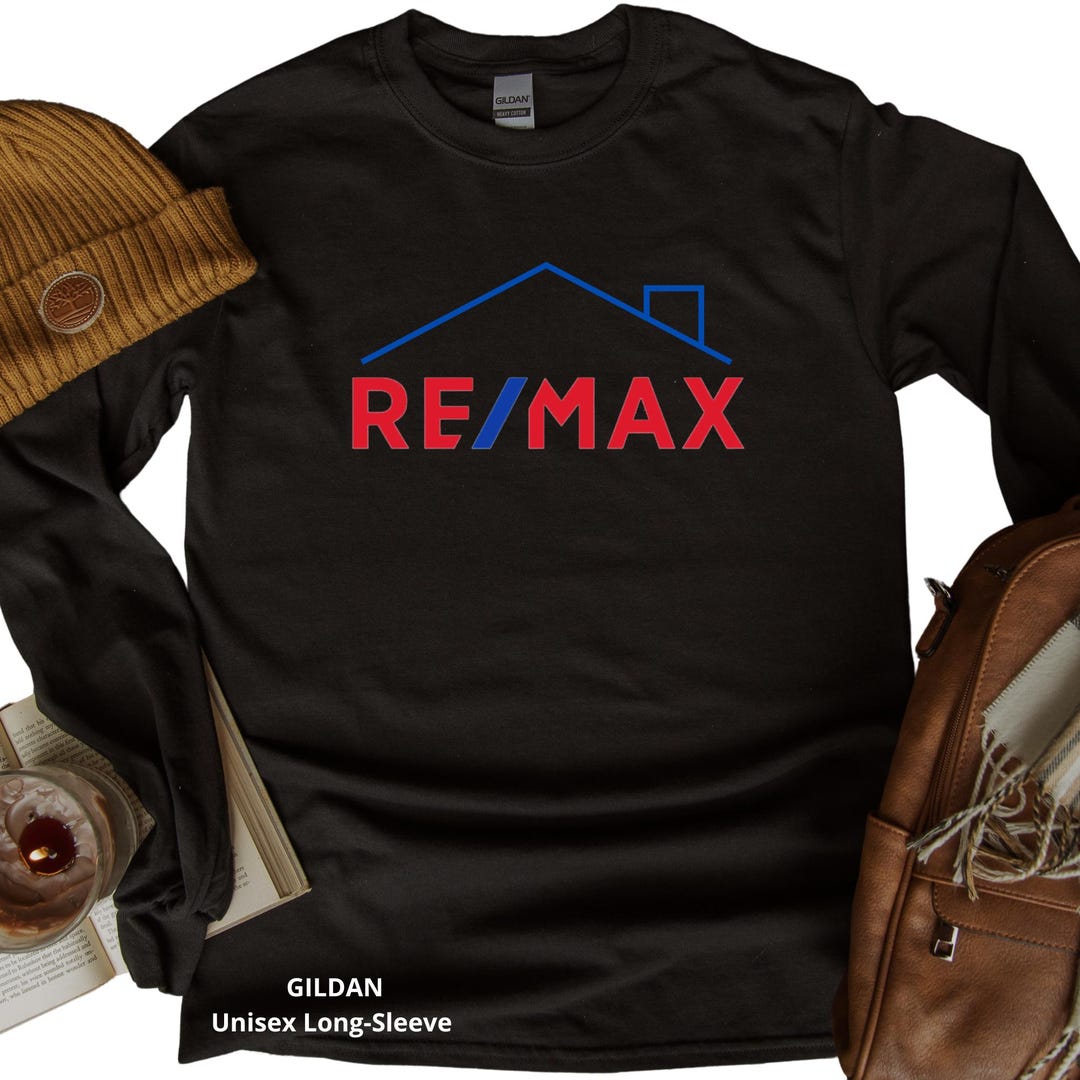 REMAX Logo With Roof Line Long Sleeve Unisex T-shirt, Remax Realtor ...