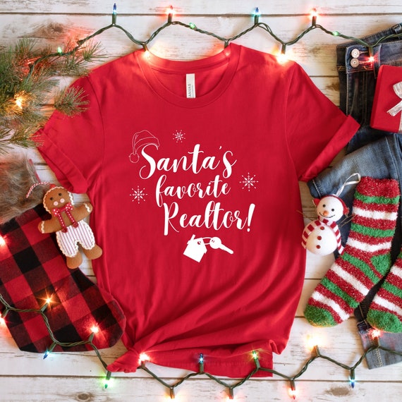 Santa's Favorite Realtor T-Shirt Christmas Gift Shirt T-Shirt Santa's Favorite Realtor T-Shirt Christmas Gift Shirt T-Shirt