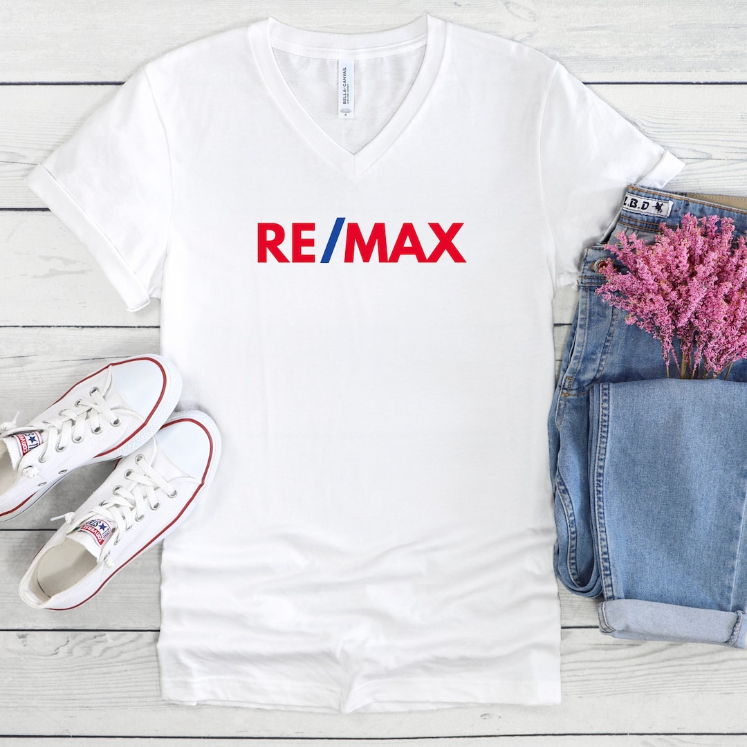 REMAX Logo V-neck Unisex T-shirt Remax Agent Clothing Real - Etsy