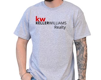 T-shirt immobilier Keller Williams : t-shirt unisexe Gildan, vêtements décontractés pour agent immobilier, logo en vinyle.