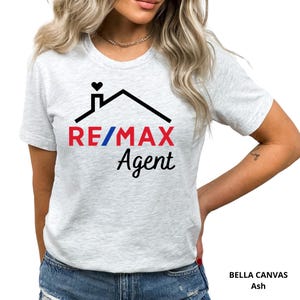RE/MAX Agent Roof & Heart Unisex T-Shirt, Realtor Marketing T-Shirt, Real Estate T-Shirt, Vinyl Design, Bella Canvas Unisex T-Shirt.