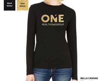 Women's fitted Bella Canvas Long Sleeve Shirt, Realty One Group Apparel, Realtor Custom Top.