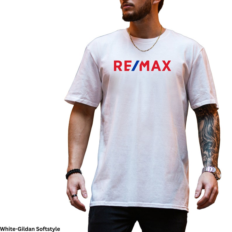 RE/MAX Logo Unisex T-Shirt, Realtor Marketing T-Shirt, Real Estate T-Shirt, Realtor Gift, Vinyl Design, Gildan Softstyle Unisex T-Shirt. image 2
