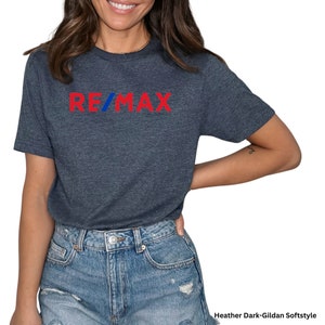 RE/MAX Logo Unisex T-Shirt, Realtor Marketing T-Shirt, Real Estate T-Shirt, Realtor Gift, Vinyl Design, Gildan Softstyle Unisex T-Shirt. image 5