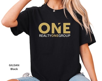 Realty One Group T-Shirt: Solid Gold Logo, Bella Canvas Unisex Tee.