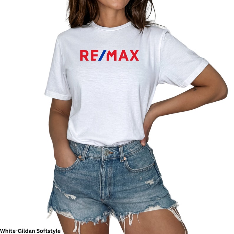 RE/MAX Logo Unisex T-Shirt, Realtor Marketing T-Shirt, Real Estate T-Shirt, Realtor Gift, Vinyl Design, Gildan Softstyle Unisex T-Shirt. image 4