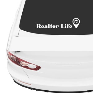 Realtor Life Decal, Real Estate Decal for Mirrors, Plastic, Metal, & More, Real Estate Life, Gift for Realtor, Car Decal.