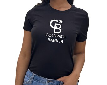 CB Coldwell Banker Logo Women's Junior Fit T-Shirt, CB Realtor Fit Top, Ladies Real Estate Shirt, CB Vinyl Logo, Please Read Description.
