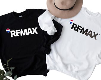 REMAX New Logo Unisex Crewneck, Realtor Marketing Apparel, Gildan Pullover Sweatshirt, Vinyl.