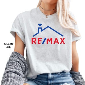 REMAX Roof & Heart Unisex T-Shirt, Realtor T-Shirt, Realtor Marketing T-Shirt, Vinyl Design, Gildan Heavy Cotton Unisex T-Shirt.