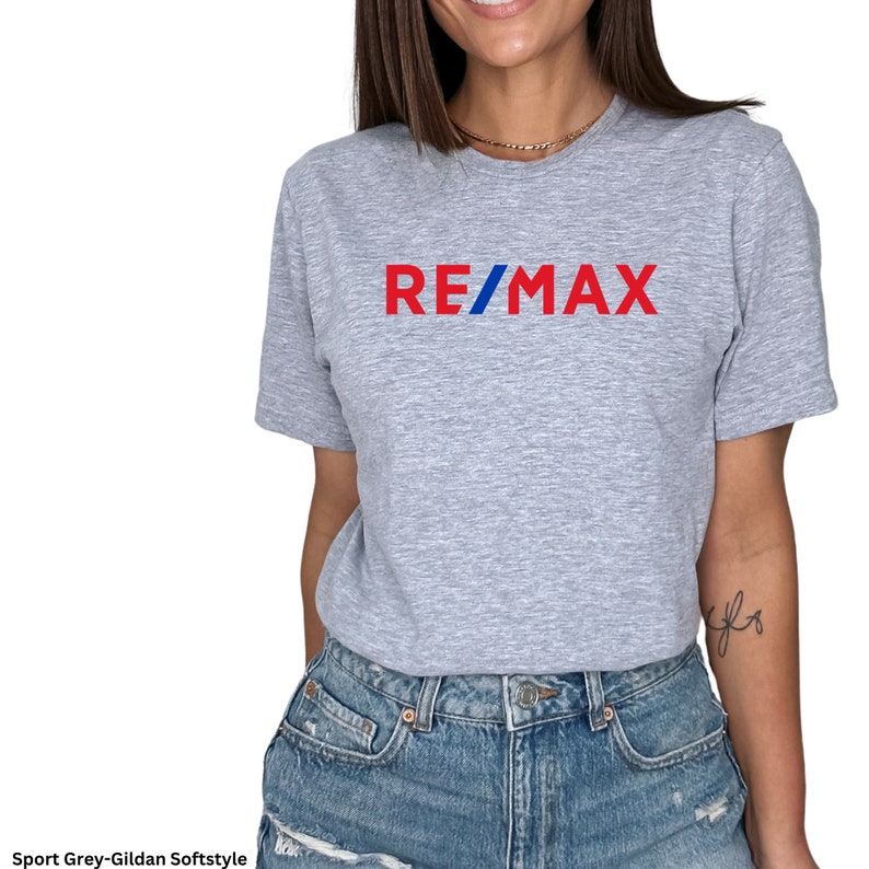 RE/MAX Logo Unisex T-Shirt, Realtor Marketing T-Shirt, Real Estate T-Shirt, Realtor Gift, Vinyl Design, Gildan Softstyle Unisex T-Shirt. image 6