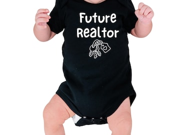 Future agent immobilier avec clés de la maison Combinaison bébé, Vêtements immobiliers pour enfants, Vinyle.