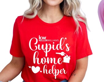 T-shirt d'aide à domicile Kw Cupid's : t-shirt unisexe Saint-Valentin pour agent immobilier, vêtements pour agents immobiliers, vinyle.