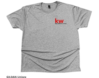 Kw Keller Williams Realty Unisex Performance T-Shirt: Gildan Polyester Jersey, Vinyl Logo.