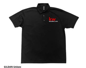 Kw Keller Williams Dryblend Unisex Jersey Polo, Realtor Marketing Apparel, Vinyl.