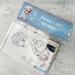 Frozen Party Bag Fillers | Personalised Colouring Packs | Party Favour