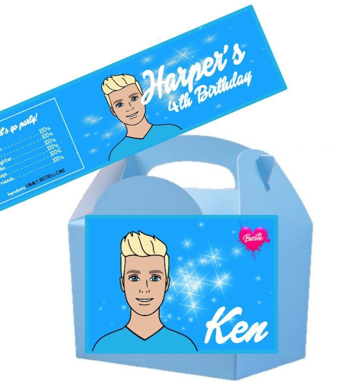 Personalised Barbie Ken Party Boxes