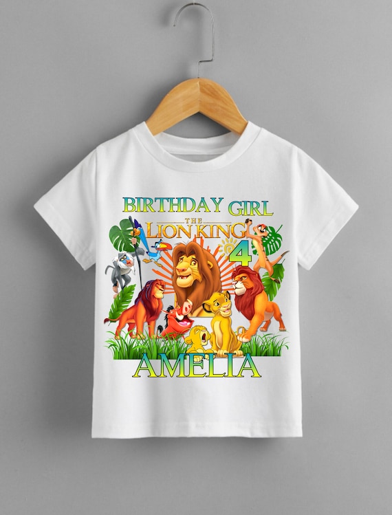 Personalized LION KING girls Birthday T Shirt, Theme Party shirt Birthday  Gift