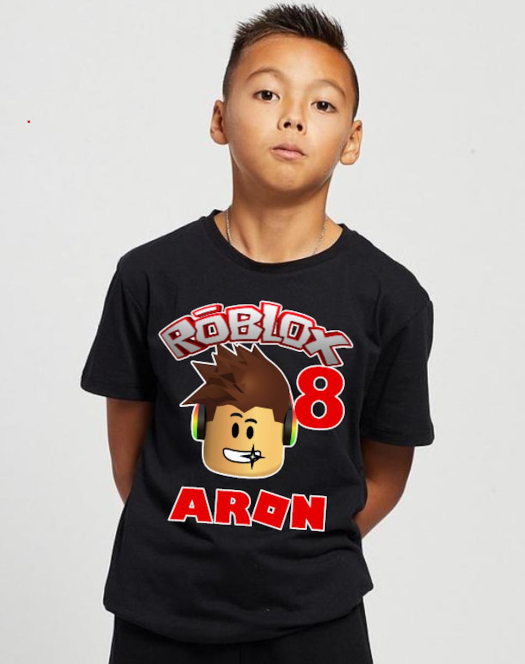 Buy Roblox Boys Personalised Birthday T Shirt Kids Boys Fun Tee T shirt Top Online in India Etsy