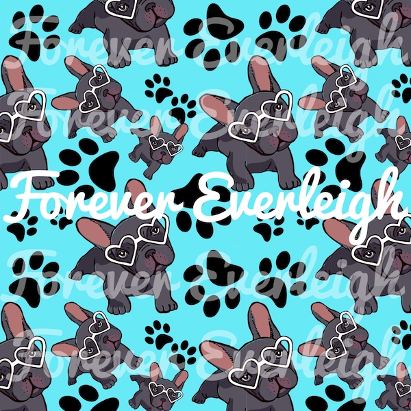 French bulldog seamless pattern | frenchie seamless design | dog seamless pattern
