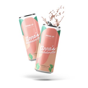 Customized Beverage Skinny Can Label, Personalized For Bachelorette Parties, Customized Seltzer Label, Scottsdale Can Label