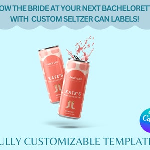 Customized Beverage Skinny Can Label, Personalized For Bachelorette Parties, Customized Seltzer Label, Nashville Can Label